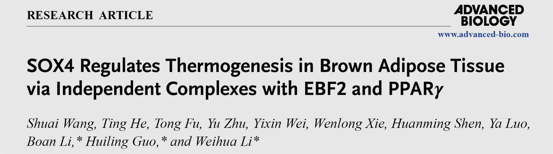 SOX4：解锁棕色脂肪产热潜能，对抗肥胖与代谢紊乱的新钥匙